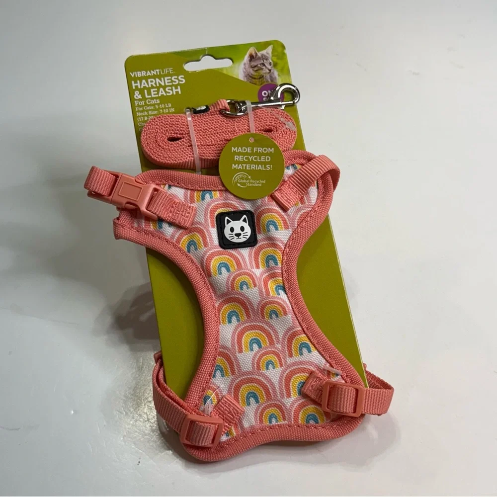 Vibrant Life Harness & Leash For Cats One Size NWT